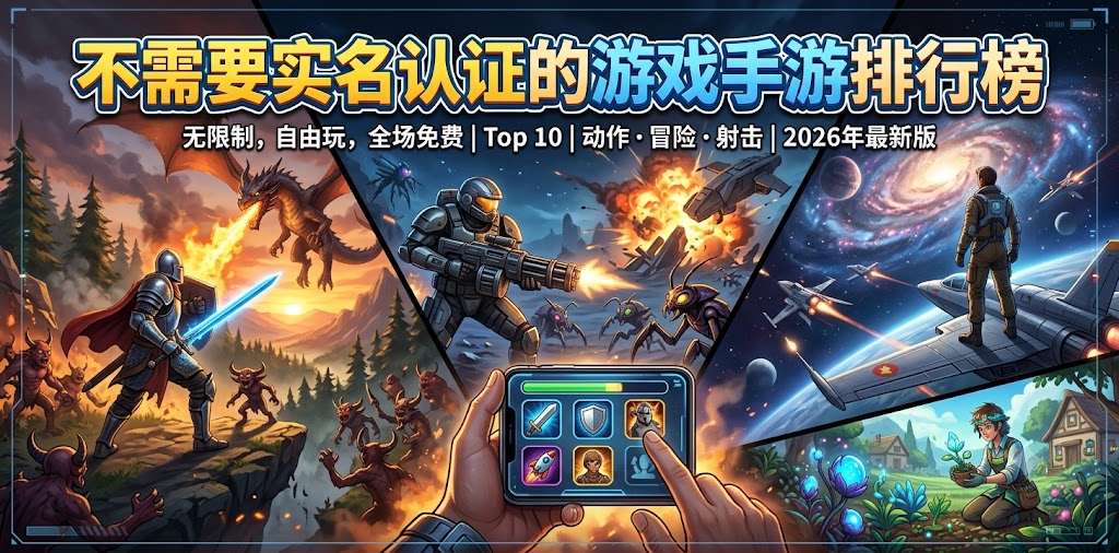 不需要实名认证的游戏手游排行榜