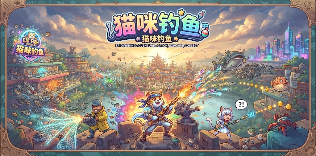 猫咪钓鱼