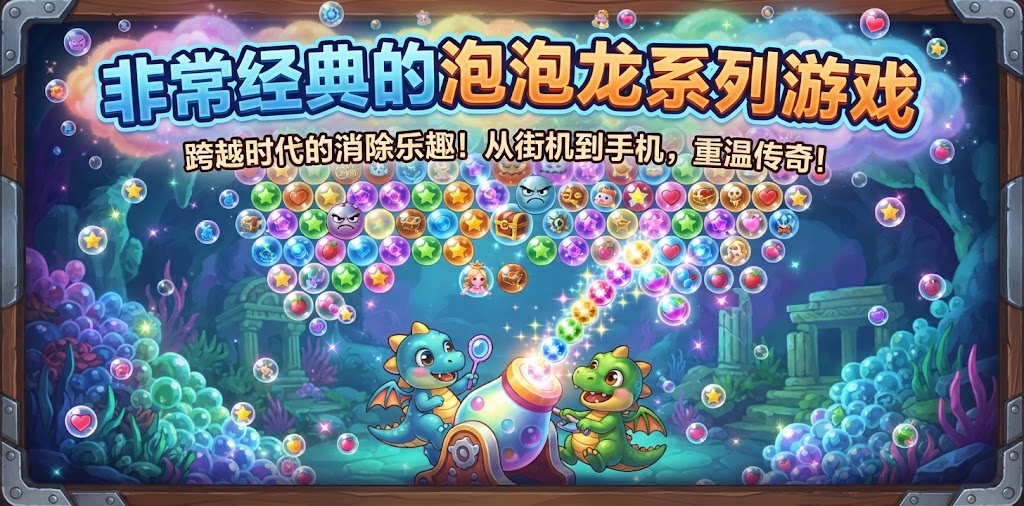非常经典的泡泡龙系列游戏