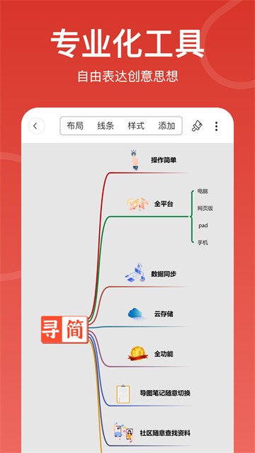 寻简思维导图app4