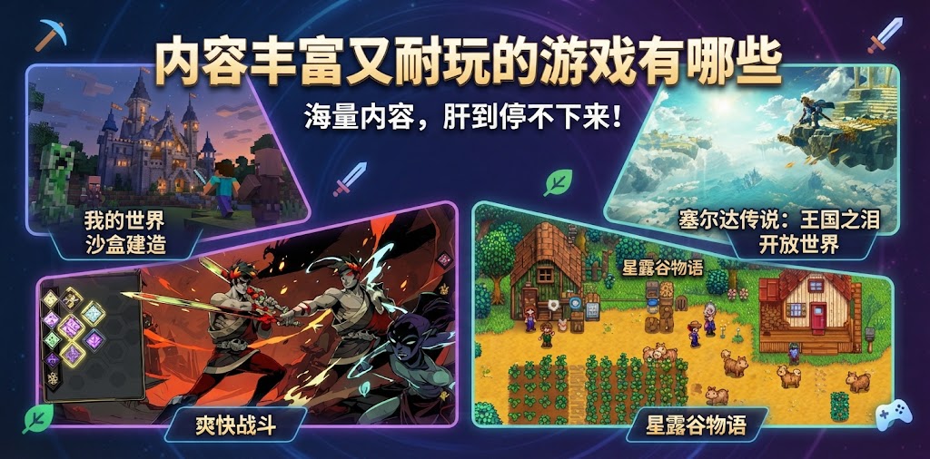 内容丰富又耐玩的游戏有哪些