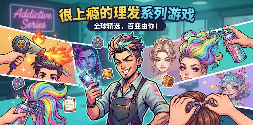 很上瘾的理发系列游戏