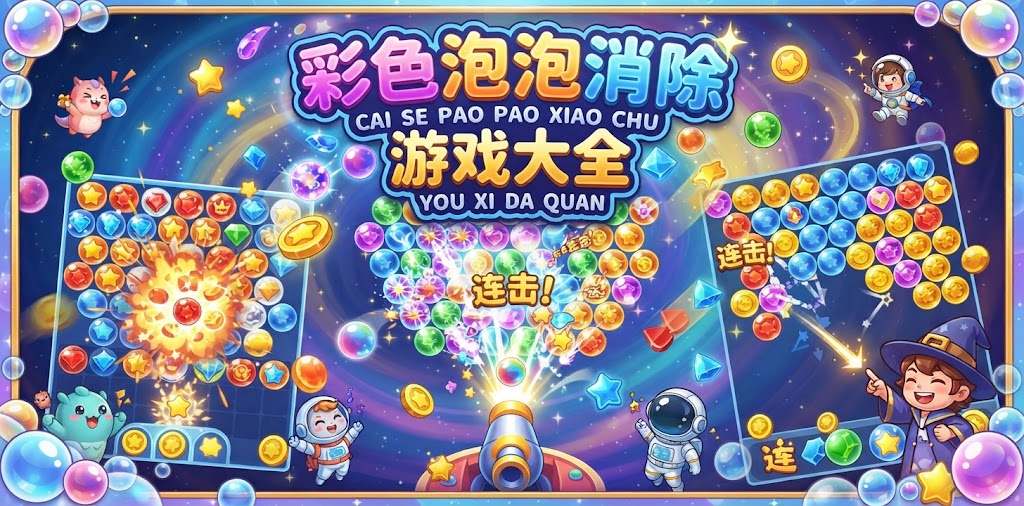 彩色泡泡消除游戏大全